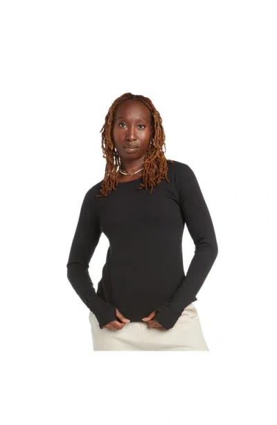 Electric Yoga Venus Long Sleeve Top In Black