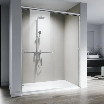 Elegant 60"w *76"h Adjustable Double Sliding Shower Door With 6mm Clear Tempered Glass For Bathroom In Brushed Nickel
