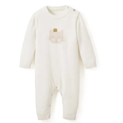 Elegant Baby Kids' Baby Girls Princess Kitty Romper In White/pink