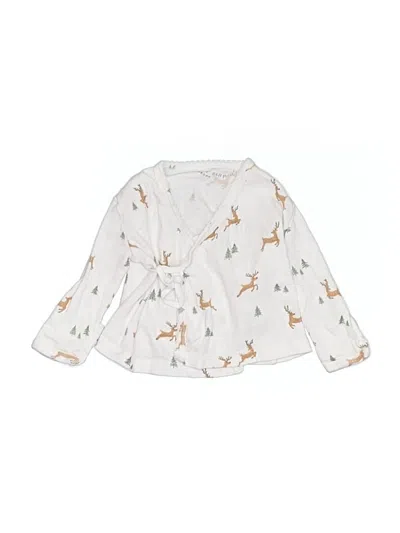 Pre-owned Elegant Baby Babies' Long Sleeve Blouse In White