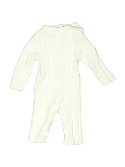 Pre-owned Elegant Baby Babies' Long Sleeve Onesie In Ivory