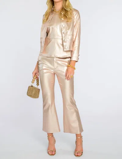 Elegant Baby Roxy Flare Jean In Metallic Denim In Gold