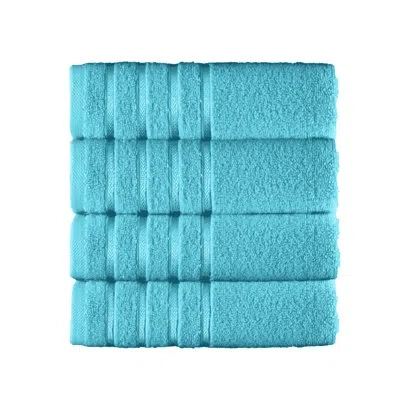 Elegant Comfort 100% Turkish Cotton 4-piece Towel Set – Ultra Soft, Highly Absorbent, Quick Dry Bathroom Towels In Green
