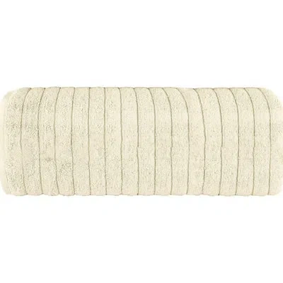 Elegant Comfort 100% Turkish Cotton Braided Viscose Stripe Jumbo Bath Towel - Hotel Spa Quality Extra Large 35 X 70  In Neutral