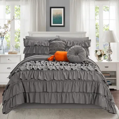 Elegant Comfort 10-pc Cinderella Comforter Set, Includes 6-pc Sheet Set With Sided Storage Pockets In Blue