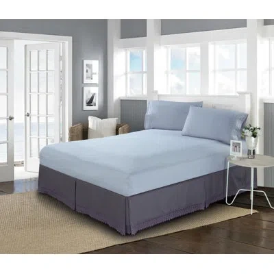 Elegant Comfort 15" Bed Skirt In Gray