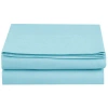 Elegant Comfort Microfiber Percale Flat Sheet In Aqua