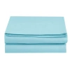 Elegant Comfort Microfiber Percale Flat Sheet In Aqua