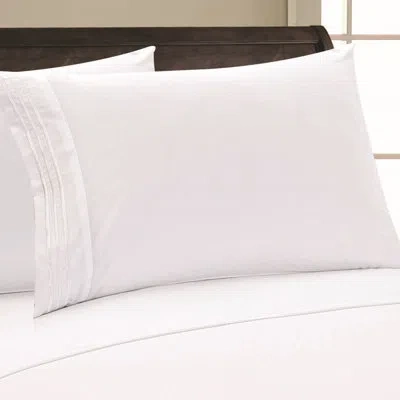 Elegant Comfort 1500 Thread Count Luxury Microfiber Pillow Case With Silky Soft Finish In Bright White