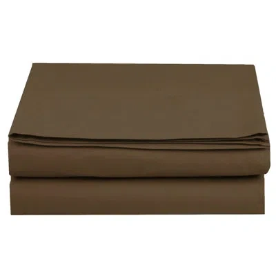 Elegant Comfort 1500 Thread Count Microfiber Fitted Sheet In Brown
