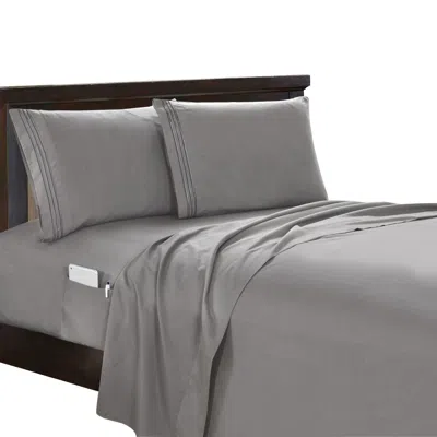 Elegant Comfort 4 Piece Smart Pocket Sheet Set - Features Double Sided Storage Pockets On Fitted Sheet