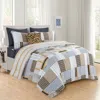 Elegant Comfort 8-pc Patch Reversible Comforter Set, Includes Double Sided Storage Pockets Sheet Set In Multi