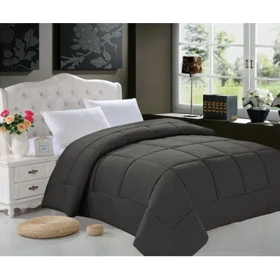 Elegant Comfort All Season Down Alternative Comforter In Gray