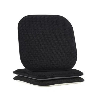 Elegant Comfort Chair Cushion Covers With Ties And Non Skid Rubber Backing-thick Memory Foam - Soft Cushion Pad- Rou In Black