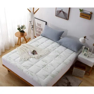 Elegant Comfort Cotton Matress Pad In Green