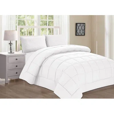 Elegant Comfort Double-filled Comforter %100 Hypoallergenic, Full/queen, White