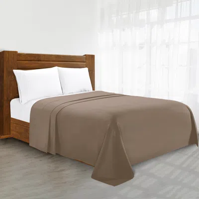Elegant Comfort Essential Single Flat Sheet Premium Hotel Quality In Brown