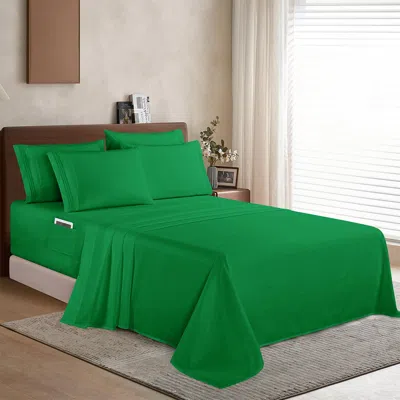 Elegant Comfort Extra Deep 18-24 Inch Pocket 3 Line Embroidery, 4-piece Sheet Set. Moody Shades.
