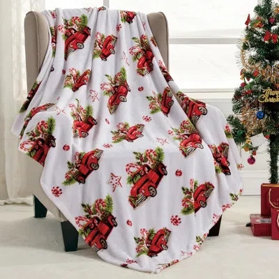 Elegant Comfort Lightweight Printed Throw Blanket- All Season, Ultra Soft, Cozy And Plush- Decorative Throw Blankets In Multicolor