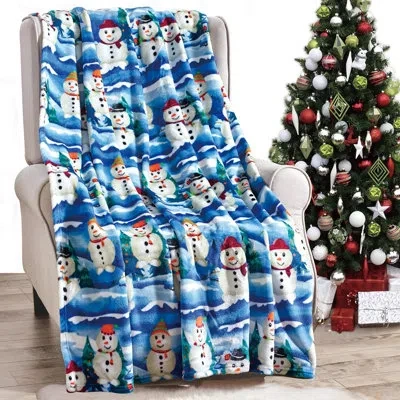 Elegant Comfort Lightweight Printed Throw Blanket- All Season, Ultra Soft, Cozy And Plush- Decorative Throw Blankets In Multicolor