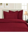 Elegant Comfort Luxurious Stripe Wrinkle Free Duvet Cover Sets In White