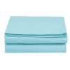 Elegant Comfort Microfiber Percale Flat Sheet In Aqua