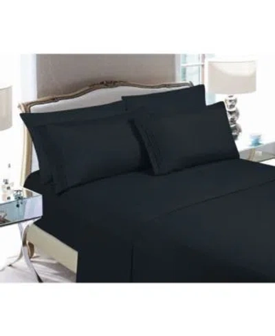 Elegant Comfort Luxury Soft Solid Sheet Sets In Black