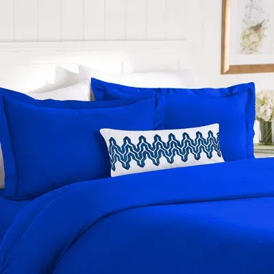 Elegant Comfort Microfiber Duvet Cover Set In Royal Blue