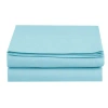 Elegant Comfort Microfiber Percale Flat Sheet In Light Blue