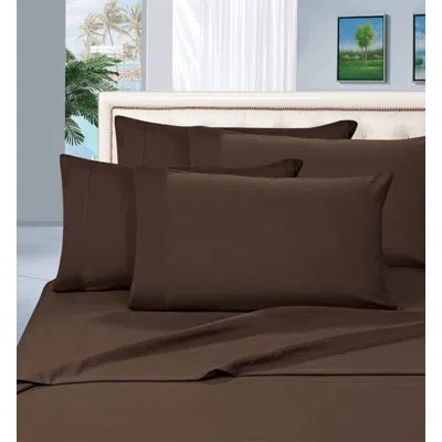 Elegant Comfort Microfiber Percale  Sheet Set In Brown
