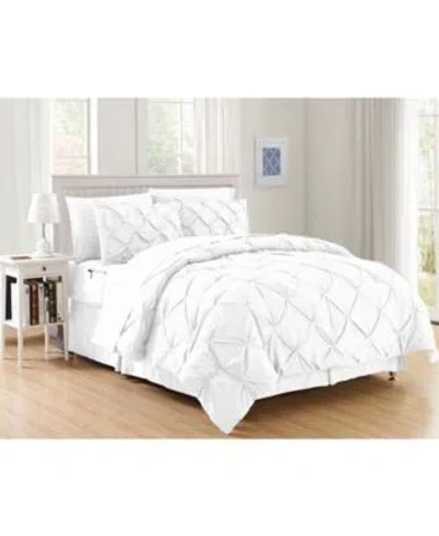 Elegant Comfort Pintuck 8 Pc. Comforter Sets In Turquoise