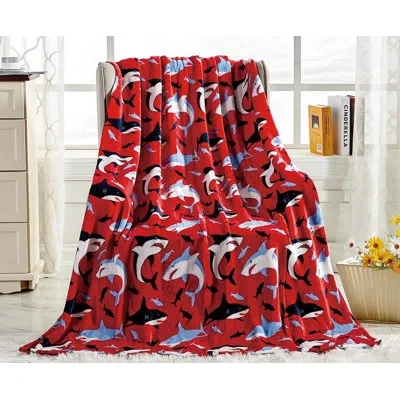 Elegant Comfort Plain Weave / Muslin Throw Blanket In Red
