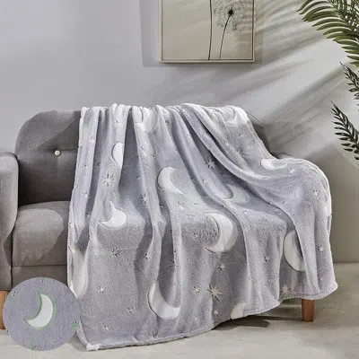 Elegant Comfort Plain Weave / Muslin Throw Blanket In Gray