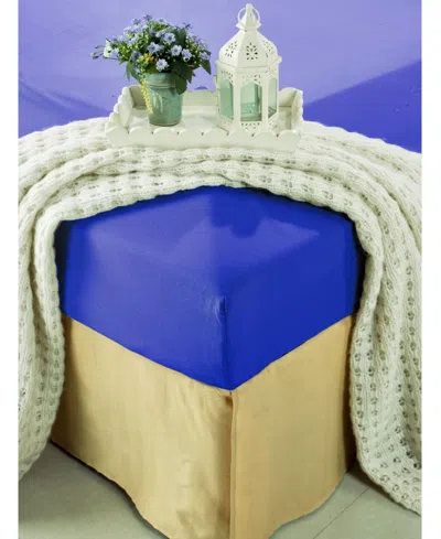 Elegant Comfort Silky Soft Fitted Sheet, California King In Blue