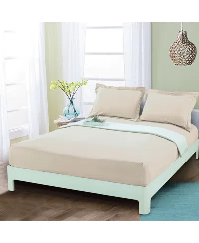 Elegant Comfort Silky Soft Fitted Sheet, Queen In Medium Bei