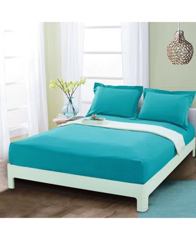 Elegant Comfort Silky Soft Fitted Sheet, Queen In Turquoisea