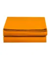 Elegant Comfort Silky Soft Flat Sheet, California King In Orange