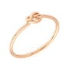 ELEGANT CONFETTI ELEGANT CONFETTI WOMEN'S 18K ROSE GOLD PLATED DAINTY STACKABLE KNOT RING SIZE 5