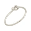 ELEGANT CONFETTI ELEGANT CONFETTI WOMEN'S 18K WHITE GOLD PLATED DAINTY STACKABLE KNOT RING SIZE 6