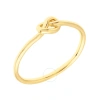 ELEGANT CONFETTI ELEGANT CONFETTI WOMEN'S 18K YELLOW GOLD PLATED DAINTY STACKABLE KNOT RING SIZE 5