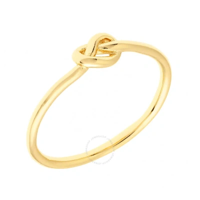 Elegant Confetti Women's 18k Yellow Gold Plated Dainty Stackable Knot Ring Size 6