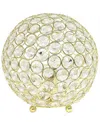 Elegant Designs Elipse 8" Crystal Ball Sequin Table Lamp In Gold - Tone