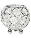 Elegant Designs Elipse Crystal Circular Bowl Candle Holder, Flower Vase, Wedding Centerpiece In Chrome