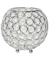Elegant Designs Elipse Crystal Circular Bowl Candle Holder, Flower Vase, Wedding Centerpiece In Chrome