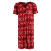 Elegant Emily Women's Elephant Print Button Down Duster Gown In White