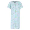 Elegant Emily Women's Plus Size Floral Snap Front Duster Gown In Multi
