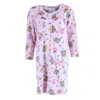 Elegant Emily Women's Plush Coffee Print Sleep Gown In Brown