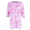 Elegant Emily Women's Plush Pink Ribbon Sleep Gown In Pink