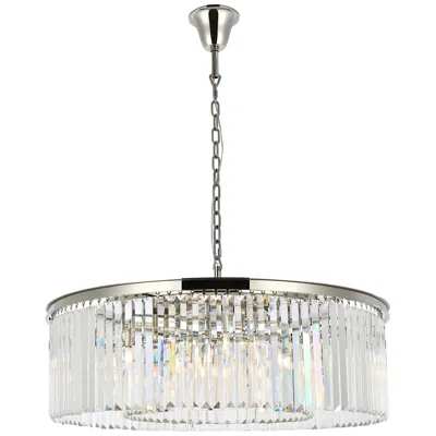 Elegant Lighting Sydney 10 Lt Polished Nickel Chandelier