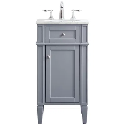 Elegant Lighting 18 Inch Single Bathroom Vanity Set In Grey